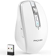 FMOUSE Wireless Mouse for Laptop, Ergonomic Bluetooth Mouse with Tri-Mode (Dual Bluetooth + 2.4GH...