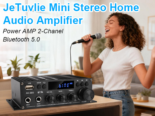 AK-390 Mini Bluetooth Stereo Amplifier