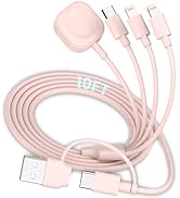 6in1 Multi Charging Cable 10FT, Magnetic Charger for Apple Watch Ultra/SE/9/8/7/6/5/4/3/2/1, Mult...
