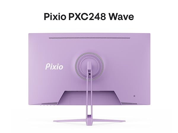 Pixio PXC248 Wave Purple 24 inch 200Hz Refresh Rate FHD 1080p Resolution 1500R Curve Fast VA Panel 1...