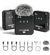 MeloJungle K63 Wireless Lavalier Microphone for iPhone/USB-C Phone,Camera,Tablet and Mac,Mini iPh...