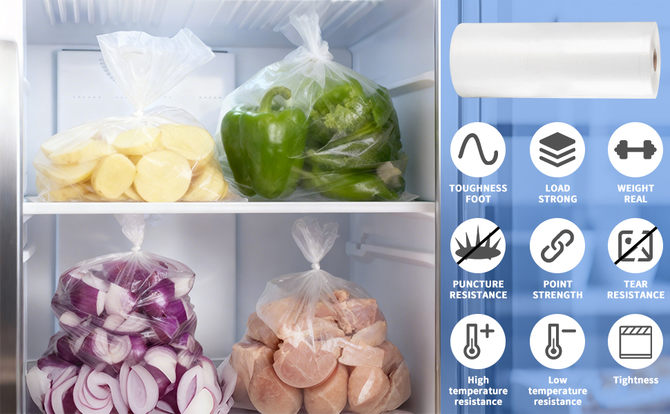 10&amp;#34;x14&amp;#34; Clear Plastic Bags Roll