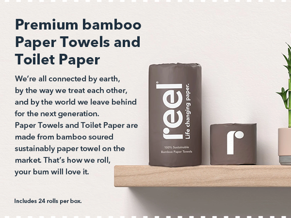 Reels Premium Bamboo Toilet Paper and Paper Towels Bundle