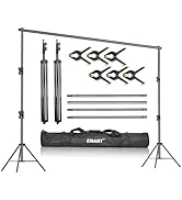 EMART Heavy Duty Background Stand, 9.2 x 10ft Adjustable Backdrop Support System Kit with Carry B...