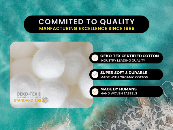 OEKO-TEX certified organic cotton towels, handmade with quality and sustainability in mind.