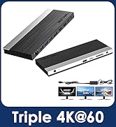 WAVLINK 4K USB-C Docking Station with 100W Power Delivery, Triple Display with Dual HDMI, Display...