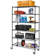 BestOffice NSF Wire Shelving Unit 6-Shelf Large Storage Shelves Heavy Duty Metal Wire Rack Shelvi...