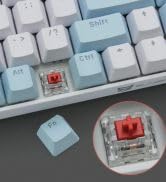 Merdia Dual Mode 2.4G/BT Wireless Mechanical Keyboard Red Switch Gaming Keyboard 68 Keys White & ...