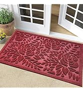 Bulijojo Front Door Mat Outdoor Entrance,Durable Heavy Duty Welcome Mat,Thick Absorbent Natural R...