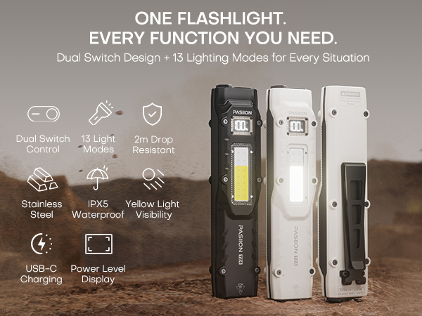 edc flashlight rechargeable