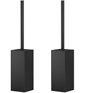 FORIOUS Toilet Brush and Holder Set, Heavy Duty 304 Stainless Steel Base Square and Long Handle f...