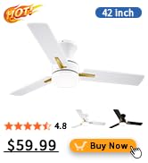 42 Inch Flush Mount Ceiling Fan with Light, App&amp;amp;amp;Remote Control, Low Profile Modern Ceiling...