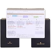 3 Piece Productivity Notebook for Work - Office Planner Set Includes Weekly Dashboard, Daily To-D...