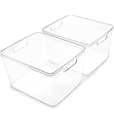 BINO | Plastic Storage Bins | THE LUCID COLLECTION | Multi-Use Organizer Bins | Built-In Handles ...