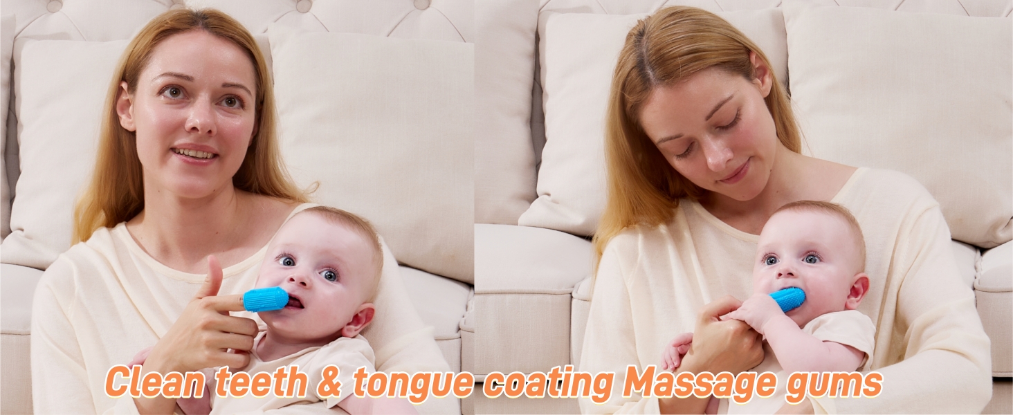 finger tooth brushing baby finger toothbrush for toddlers 1-3 silicone finger brush baby