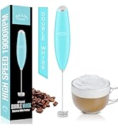 PACAHO Powerful Milk Frother Wand with Double Whisk, Handheld Electric Foam Maker, Hand Coffee Mi...