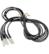 Diymore DS18B20 Temperature Sensors, 5pcs 5M Waterproof Digital Probes with Stainless Steel Cable...