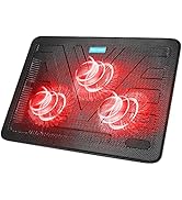 TECKNET 12"-17" Inch Laptop Cooling Pad, Portable Slim Quiet USB Powered Laptop Cooler Cooling Pa...