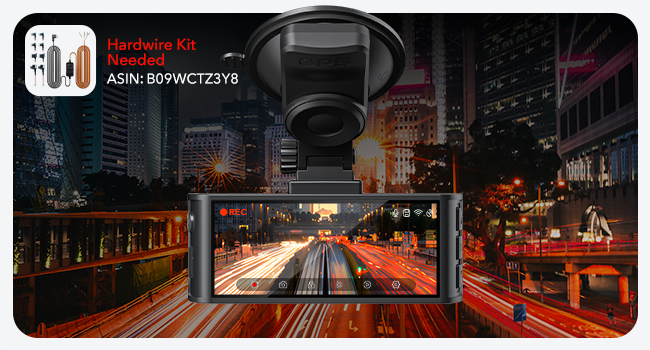 dashcam front and rear camera wireless