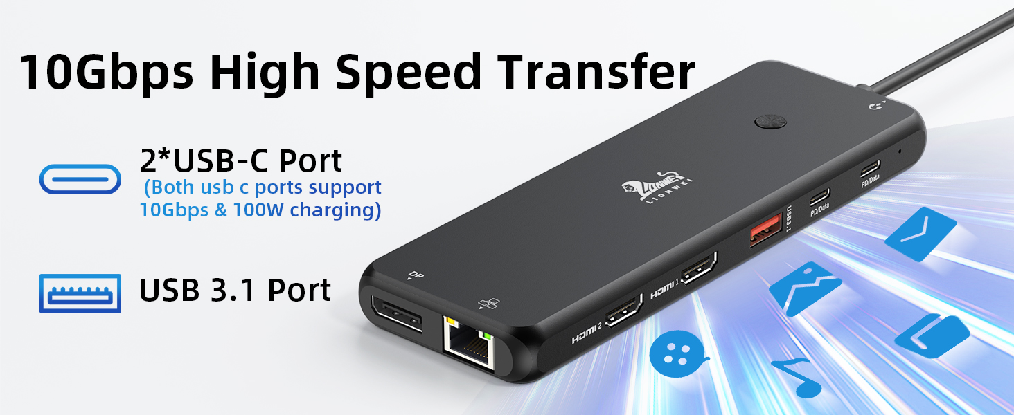 10Gbs Laptop Docking Station
