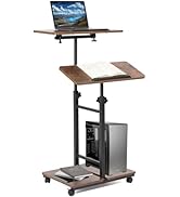 Multi-Purpose Lecterns &amp; Podiums, Portable Mobile Standing Laptop Desk, Height Adjustable Rolling...