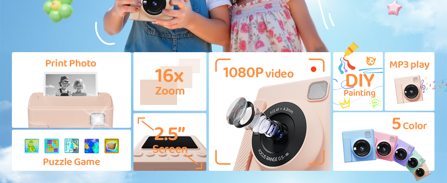 Kids Camera Instant Print