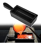 Upgraded 100 oz Troy Ounce Gold Bar Loaf Cast Iron Ingot Mold Perfect for Custom Smelting Pouring...