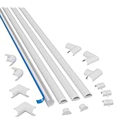 D-Line 13.12ft Cord Hider Kit, Patented Cable Cover, Hide Wires on Wall, Channel for TV Mount Cor...