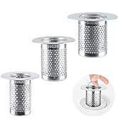 NAWTOR 3Pcs Sink Drain Strainer,Shower Strainer Drain Hair Catcher Floor Drain Filter with Handle...