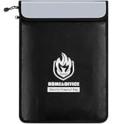 Upgraded Two Pockets Fireproof Document Bag (2000?), andyer 15”x 11”Waterproof Fireproof Money Ba...