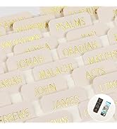 ARVOK 90PCS Laminated Bible Tabs for Women and Men, Bible Study Journaling Supplies,Gold Foil Emb...
