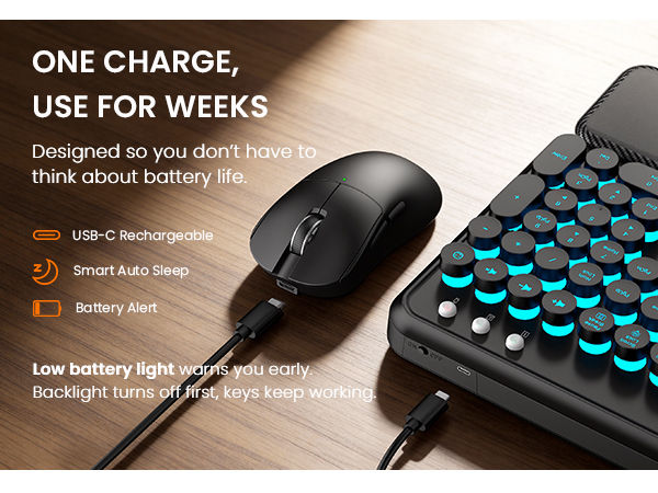 rechargeable keybaord mouse