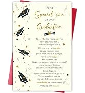 Cheeklee Son Congratulations Card Gift for Him from Dad Mom, Graduation Card for Son, Meaningful ...