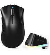 MAMBASNAKE Attack Shark V3 PRO 62g Superlight Wireless Gaming Mouse,RGB Magnetic Charging Dock,BK...