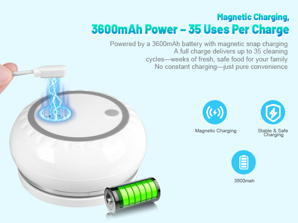 rechargeable fruit and vegetable cleaner device 