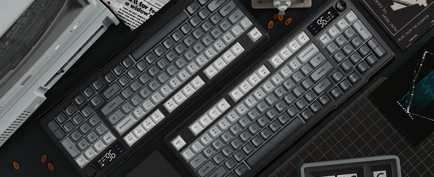 FREEWOLF M96 Wireless Gaming Keyboard Creamy Membrane with Rainbow Backlight