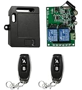 Bkiyougo AC 110V 120V 220V 240V Wireless Remote Control Switch Universal 2-Channel 433MHz Receive...
