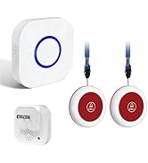 SavvyMate Wireless Caregiver Pager Call Button Nurse Alert System for Elderly/Patient/Disabled wi...