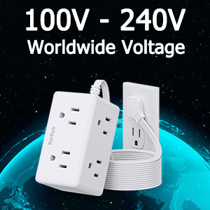 flat plug power strip