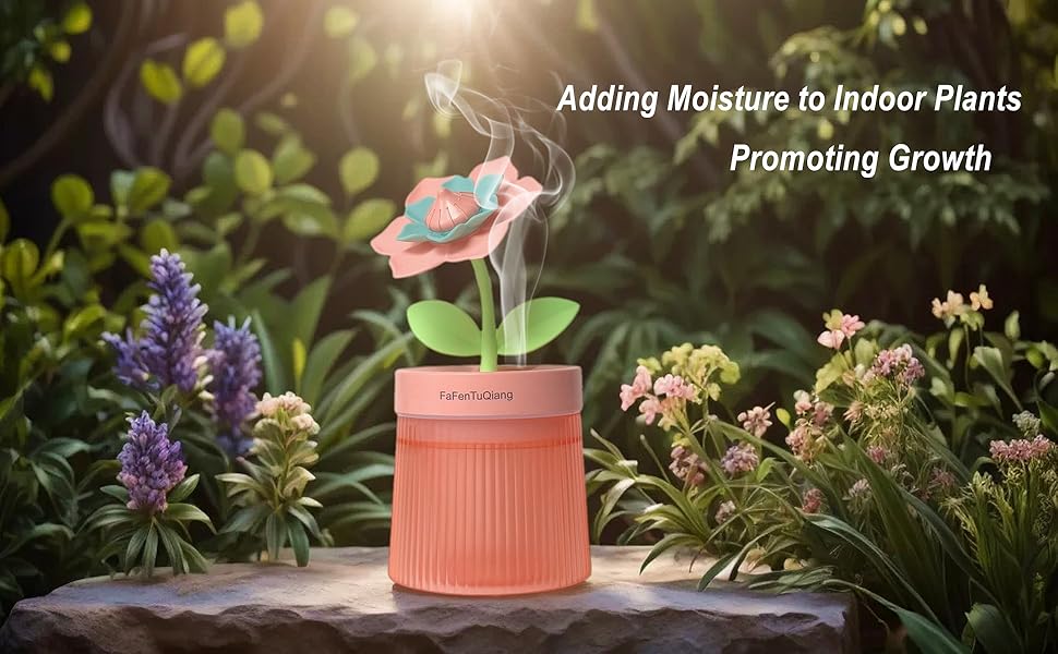 Small humidifier cute ultrasonic air humidifier for plants bedroom desk office aroma diffuser