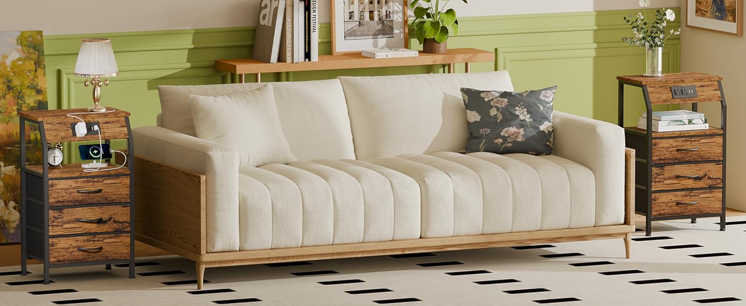 Night Stand with Charging Station