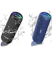 RIENOK Portable Bluetooth Speaker 30W Dual Pairing True Wireless Stereo HD Sound IPX7 Waterproof ...