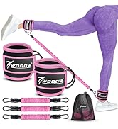 Ankle Resistance Bands with Cuffs, Ankle Bands for Working Out, Glutes Workout Equipment, Butt Ex...