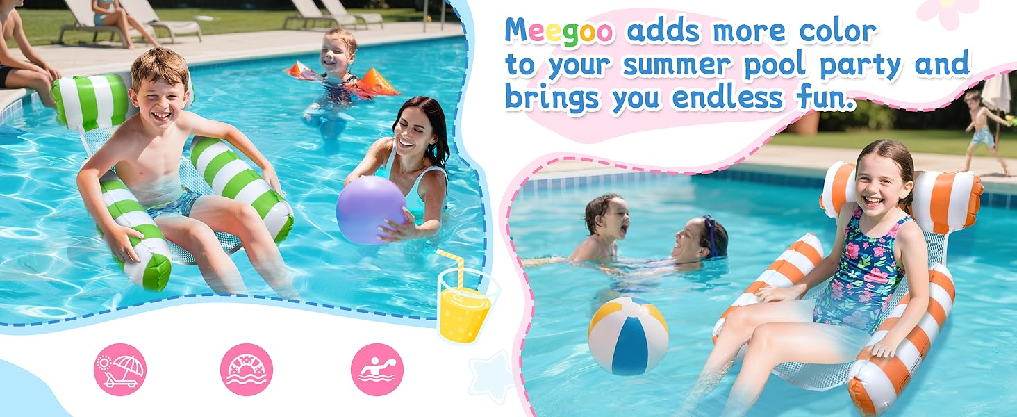Meegoo 2 Pack Pool Lounge Chairs