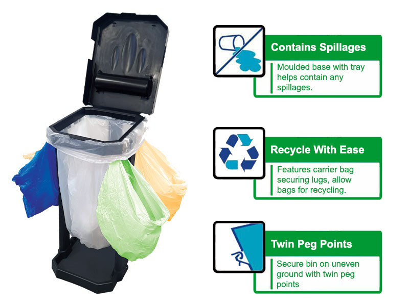 RV collapsible trash can