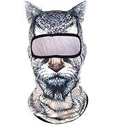 3D Cat Ski Balaclava Sheisty Face Mask with Ears Cute Animal Ski Mask Suitable for Festivals Rave...