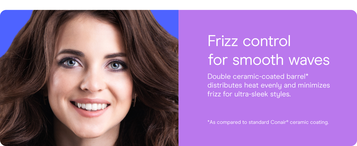 Conair double ceramic multi attachment styler curling iron bubble wand brush waves versatile