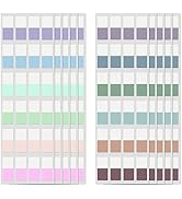 480 Pcs Sticky Index Tabs, Colored Book Sticky Tabs for Notebooks, Repositionable Page Tabs for N...