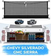3-Layer Cargo Net for Chevrolet Silverado &amp; GMC Sierra 2019-2026, Zoned Storage Truck Bed Net wit...