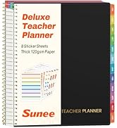 SUNEE Deluxe Teacher Planner 2026-2027, Lesson Planner Book with 7 Periods Jul 2026 - Jun 2027, 8...